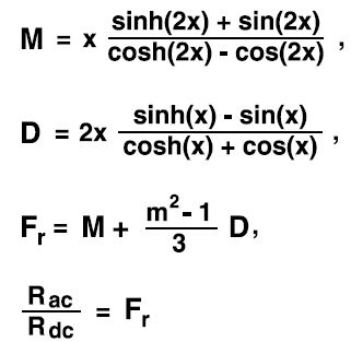 Wire calculation formulae